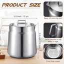 Teenyyou 2.1 Quarts/ 2 Liter Stainless Steel Kettle Pot Multipurpose Cooking Pot Brushed Stainless Steel Saucepan Suitable for Butter Ramen Milk Coffee Tea