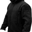 CRYSULLY Men's Military Tactical Sport Warm Fleece Hooded Outdoor Adventure Jacket Coats, XXL