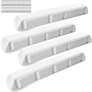 DEDU Dock Bumpers 24/38/48/72 Inch, Boat Dock Bumpers Heavy Duty Post Bumpers, Dock Fender Bumper Guards PVC for Horizontal and Vertical with Screws and Washers (Black/White/Gray) -1/2/4 Pack