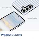 Compatible with MagSafe Striped Phone Case for Samsung Galaxy A15 5G, Cute Aesthetic Striped Magnetic Soft TPU and Hard PC Protective Phone Cover for Women Girls - Blue