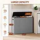 Relefree laundry hamper 3 section,180L large laundry basket for laundry sorting,Clothes Hamper with 3 Removable Bags,laundry hamper with lid, ideal for Bedroom,Bathroom,Dorm,Laundry Room,Grey