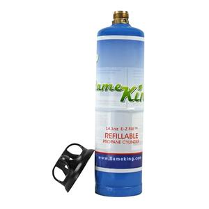 Flame King FLMKNG141LP 1LB Empty Propane Welding Cylinder Tank, Reusable & Transportable - Safe and Legal Refill Option, 14.1 oz, Blue