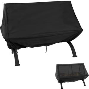 Fire Pit Cover Rectangular 36 Inch 600D,Cover for Rectangular Fire Pit with Grill ,Outdoor Waterproof Firepit Cover - 36 X 27 X 24 Inch