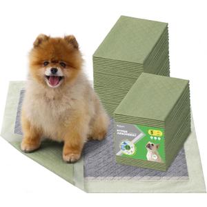Bedsure Pee Pads for Dogs, 22" x 22" Puppy Pads 50 Count, Super Absorbent & Leak Proof, Small Dog Training Pads Quick Dry Disposable Pets Potty Pads Odor-Control Activated Carbon & ECO Green Material