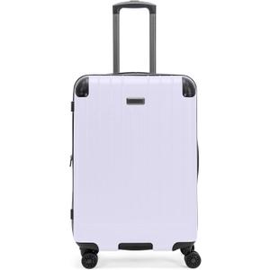 Flying Axis Collection Lightweight Hardside Expandable 8-Wheel Spinner Luggage, Lavender, 24-Inch Checked