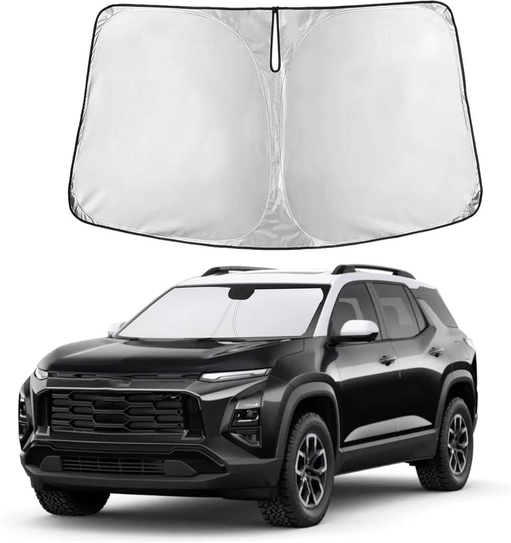 Autovir Windshield Sun Shade Fit for 2024 2025 2026 Chevrolet Equinox Ev | Sunshade, Front Car Window Shades Sun Visor, Blocks UV Rays & Heat, Car Accessories