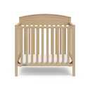 Graco Benton 4-in-1 Convertible Mini Crib with Bonus Crib Mattress GREENGUARD Gold Certified, 2.75-Inch Mattress Included, Baby Crib Converts to Twin Bed, Ideal for Small Spaces (Driftwood)