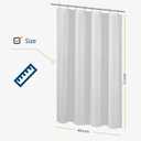 N&Y HOME Fabric Shower Curtain Liner 48 x 72 inches Bath Stall Size, Hotel Quality, Washable, Water Repellent, White Spa Bathroom Curtains with Grommets, 48x72