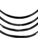 4pcs carbon wheel arch lips protector, antiscratch mud guard trim 28. 4in fit automotive exterior accessories (black)