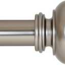 Ivilon Drapery Window Curtain Rod - Knob Design, 1 Inch Rod, 48 to 86 Inch. Satin Nickel