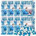 40LBS Shredded Memory Foam Filling Bean Bag Filler, Added Gel Particles Comfortable and Soft,Very Suitable for Filling Bean Bags, Pillows,Dog beds, Couch Cushion (Blue White)