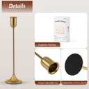 Candlestick Holders, Taper Candle Holders Set of 3, Gold Vintage Candle Sticks Holder Decor for Table Centerpiece, Fireplace Mantel, Weddings, Housewarming & Christmas Dcor