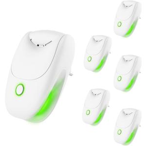 Plug in Air Ionizer, 6 Pack Ion Pure 2-Speed Quiet Mini Negative Ionic Air Purifier, Portable Odor Eliminator for Home, Bedroom, Office & Kitchen, Targets Smoke, Dust Mites & Pet Smell (6pcs)