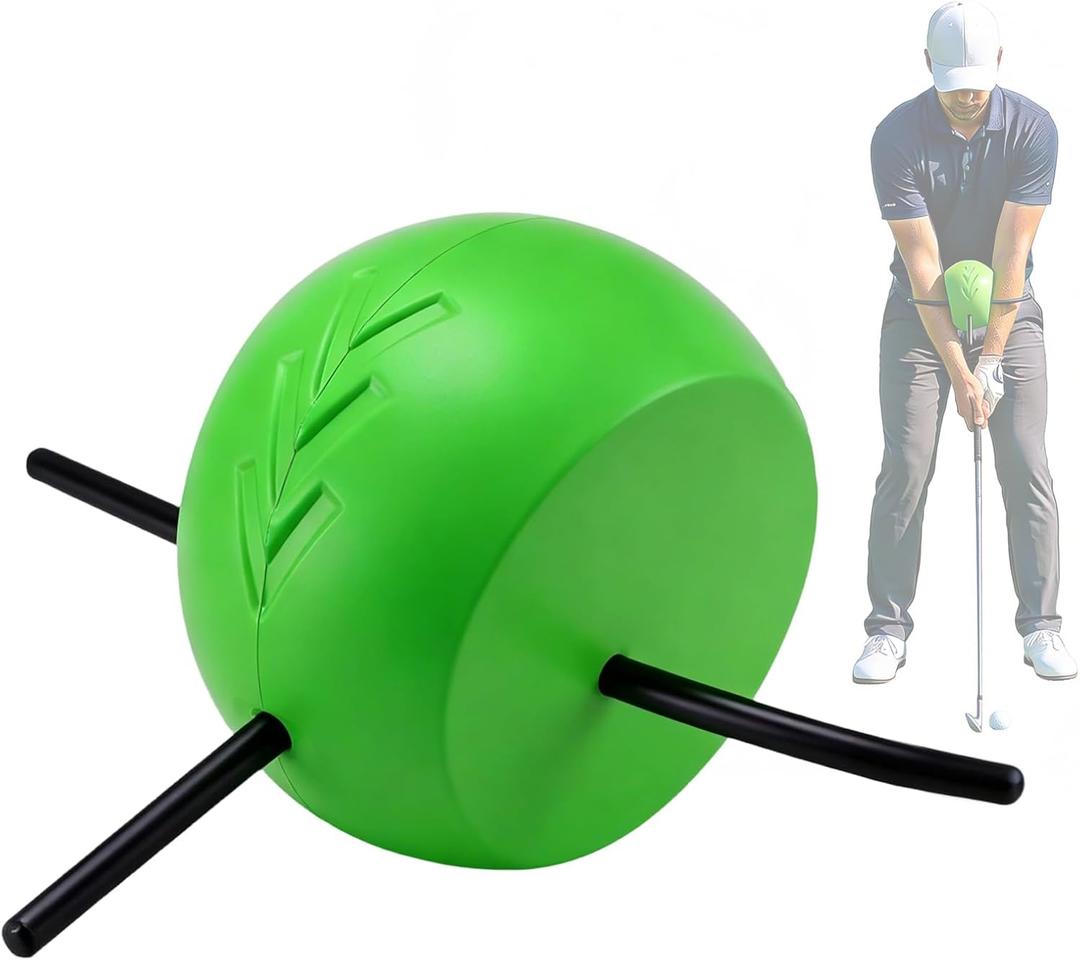 The Connector Golf Training Aid, Golf Swing Trainer Ball for Connected Swing and Arm Position, Helps Improve Posture, Swing Mechanics and Consistency (Green)