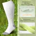 LEVSOX Wide Calf Compression Socks for Women&Men Plus Size 15-20mmHg Knee High Large Support Stockings for Circulation