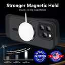 Innaght Magnetic for iPhone 15 Pro Max Case[Compatible with MagSafe][Camera Protection][2+Full Coverage Tempered Glass Screen Protector][Translucent Matte] Drop Protection Phone Case,6.7",Black