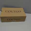 Coutgo Womens Closed Pointed Toe Pumps Heart Stiletto High Heels Wedding Bride Dress Shoes, Beige, Size 8
