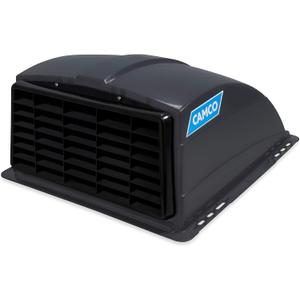Camco Roof Vent Cover-Allows High Flow Ventilation Into Your RV, Rain or Shine-Easy Cleaning-Installation Hardware Included-Smoke (21016)
