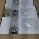 Indoi 3-Light Bathroom Light Fixtures, Brushed Brass Bathroom Lights Over Mirror with Clear Glass Globe Shade, Vanity Lights for Bathroom Kitchen Living Room Hallway Cabinet Bedroom Porch