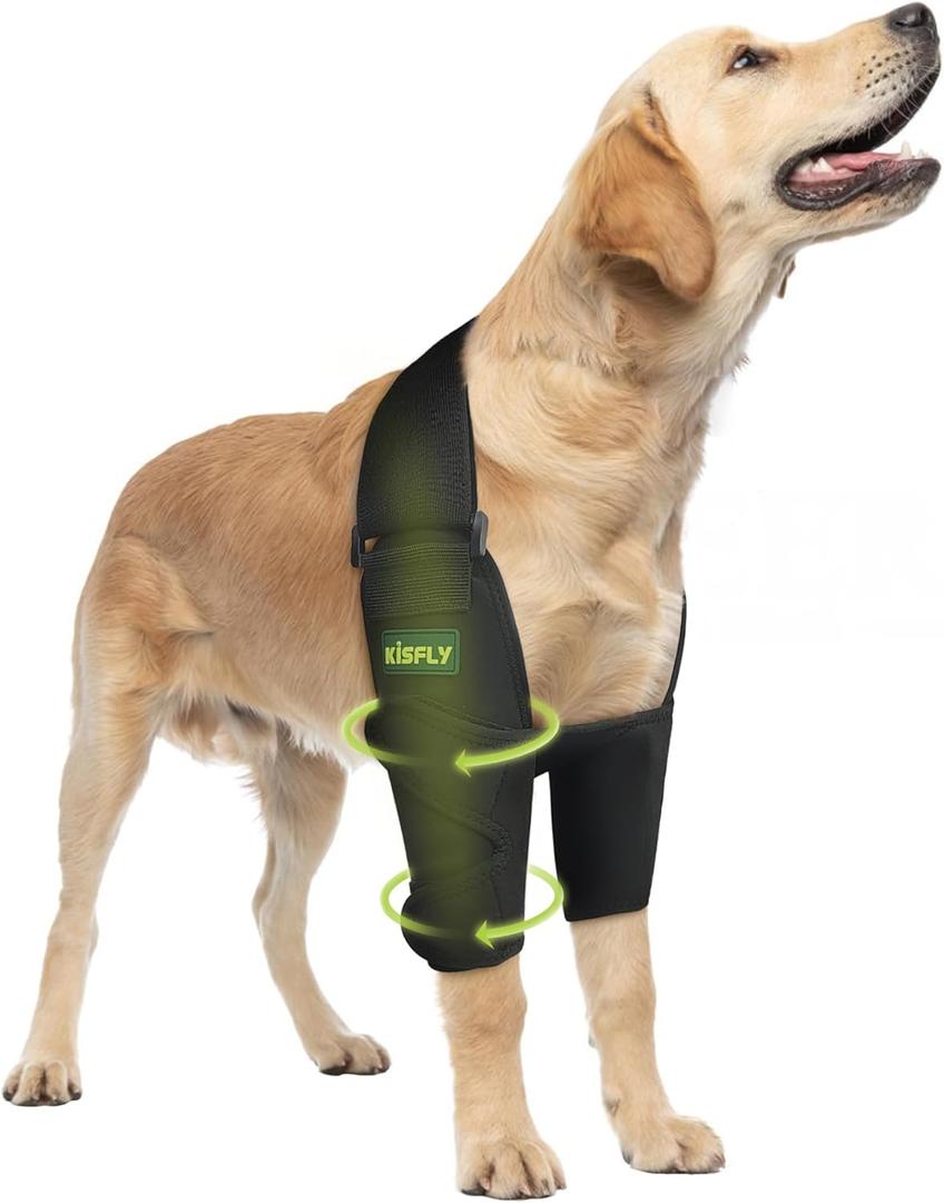 Dog Shoulder Brace for Canine Elbow and Shoulder Support, Elbow Hygroma, Dysplasia, Osteoarthritis, Elbow Calluses, Pressure Sores and Shoulder Dislocation- Both Legs XXL Dog Shoulder Brace for Canine Elbow and Shoulder Support, Elbow Hygroma, Dysplasia, Osteoarthritis, Elbow Calluses, Pressure Sores and Shoulder Dislocation- Both Legs XXL