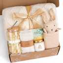 Mother's Day Gifts for Mom, New Mom Care Package After Baby, Baby Shower Gifts for Mom to Be, Pregnancy Gifts for Expecting Mother, Unique 16OZ Mama Glass Cup Knitted Blanket Gift Baskets for Women