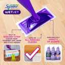 Swiffer WetJet Hardwood and Floor Spray Mop Cleaner Starter Kit, Includes: 1 Power Mop, 10 Pads, Cleaning Solution, Batteries