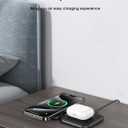 3 in 1 Charging Station for Apple Multiple Devices-Magnetic Wireless Travel Charging Station for iPhone 17 16 15 14 13 12,Foldable Mag-Safe Charger Pad for Apple Watch,for Airpods Pro,Green