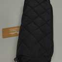 Travel Makeup Bag, 3 Pcs Large Capacity Puffy Toiletry Bag for Women, Open Flat Quilted Make up Cosmetic Organizer w/Handle & Clear Divider Water-resistant Portable Pouch Travel Essentials, M-Black