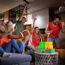 Leitee 45 Pcs Football Games Ring Toss Games Bowling Set Include 1 Football Box 12 Plastic Bowling Pins 32 Throw Toss Rings for Football Birthday Party Family Games Supplies