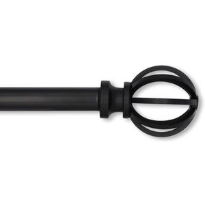 Lumino Cage Single Curtain Rod Set, 5/8" Diameter - Starting at $14.99 - (With Multiple Color Options), Curtain Rod, Drapery Rod, Decorative Rod, Dcor, Black, 30-84" Width