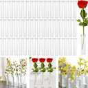 APACALI 200 Pack Floral Water Tubes/Vials for Flower Arrangements, Rose Flower Water Tubes Aqua Picks, Clear Plastic Rose Water Tubes with Picks, Floral Water Tubes Stems Picks (2.8" x 0.7")