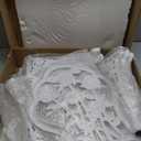 C/G 3-Piece Bistro Set - Outdoor Patio Table Set, Anti-Rust Cast Aluminum, White (Rose)