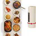 Extra Large Food Warming Mat for Countertop (XXXL 40”x16”)  FullSurface Heating Pad with 4 Temps Settings, Ideal for Buffet Party Food Warmer, RollUp Electric Warming Tray for All Gathering, Beige