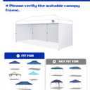 Fanpat 10x20ft Canopy Sidewalls fit 10x20ft Pop Up Tent, Waterproof 99% UV Protection Privacy Enclosure for Outdoor Events and Party, White (4Pcs Sidewalls Only, Frame and Top Not Included)