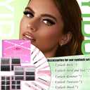 6 Box Mix Lashes Clusters Kit Gift Packs 1686Pcs with 2X Bond&Seal Volume Mega/Bottom Soft Extension False Eyelash D Curl Wispy Natural DIY Individual Fake Eyelashes for Beginners Bulk Pack