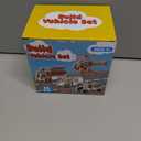 Aizweb Emergency Vehicle Toys,Wooden Police Car, Fire Truck, Ambulance, Helicopter,STEM Kit Fine Motor Blocks Educational Learning Montessori for 4-8 Year Old Boys Girls Community Helper