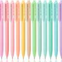 Mr. Pen- Retractable Gel Pens for Journaling, 12 Pack, Assorted Color Ink(Marshmallow Twist), Fast Dry, Colorful & Soft grip Barrels, 0.5mm Fine Point Aesthetic Pens