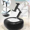 Tablet Pillow Stand with Storage Liner - Leatherette, Stable Support for 6.1-15.6 Inch Devices, Waterproof & Foldable for Sofa/Bed/Floor, Fit Thickness Case for iPad Pro/Air/Mini, Galaxy Tab