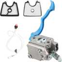125B Carburetor for Husqvarna 125B 125BVX 125BX Leaf Blower Trimmer Replaces Zama C1Q-W37 Air Filter Carb with Fuel Line Kit #590460102