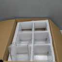 Set of 6 Square Glass Vases 4" x 4" x 4", Clear Flower Vase, Plant Terrarium, Candle Holder for Wedding Centerpiece, Office Decorations, Home Dcor, Parties and Events