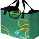 Garden Hose Storage Bag, Portable Expandable Hose Holder for 50-100ft Tube (Green)