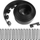 LXS Landscape Edging No Dig [Extra 4 inch Tall] 33FT Garden Edging with 30 Spikes, Landscape Edging Border for Landscaping, Lawn, Flower Beds, Grass, Yard (4inch 33ft)