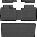 AIPOIL® Floor Mats & Cargo Liner Set for 2012-2017 Chevy Equinox & GMC Terrain All Weather Protection TPE Anti-Slip Automotive Full Set Custom Chevrolet Equinox Car Mats Accessories - Black