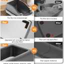 Stainless Steel Cat Litter Box with Natural Sisal Cat Scratching Mat Non-Sticky,Anti-Leakage,Easy Cleaning