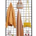 Grid Wall Panel 1PCS Display Stand 2.6' x 5.8' FT Black Gird Wall Panels Movable Retail Display Racks Floorstanding Grid Wall Heavy Duty with Wheel for Art Craft Photo Display Fair Trade Show