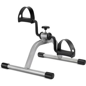 Pedal Exercise mini Exercise Bike for Leg and Arm Recovery Exercise Lightweight and Portable Floor Bike (Grey-01)