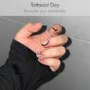 4 x UUUUU. Semi Cured Gel Nail Strips - [by Tattooist Doy], UV Nail Stickers Compatible with All Nail Lamps, U-Curve for Perfect Fit, Includes 2 Prep Pads, Nail File, and Wood Stick