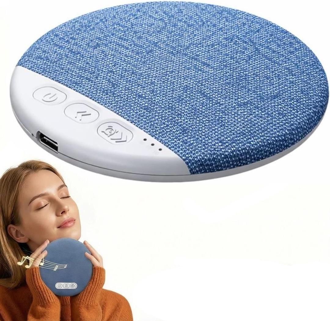 Pillow Speakers for SleepingUnder Pillow Speaker with White Noise Timer, Mini Bone Conduction Sleep Aid with Stereo Bass (Blue)