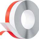 36FT Weather Stripping Door Seal - 2" Silicone Door Draft Seal Tape for Gaps Under Door Weatherstripping Sweep Stopper for Bottom of Shower Door/Sliding Glass Door (White)