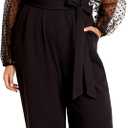 City Chic Women's Plus Size Jumpsuit Asher (Black,14Plus XL)